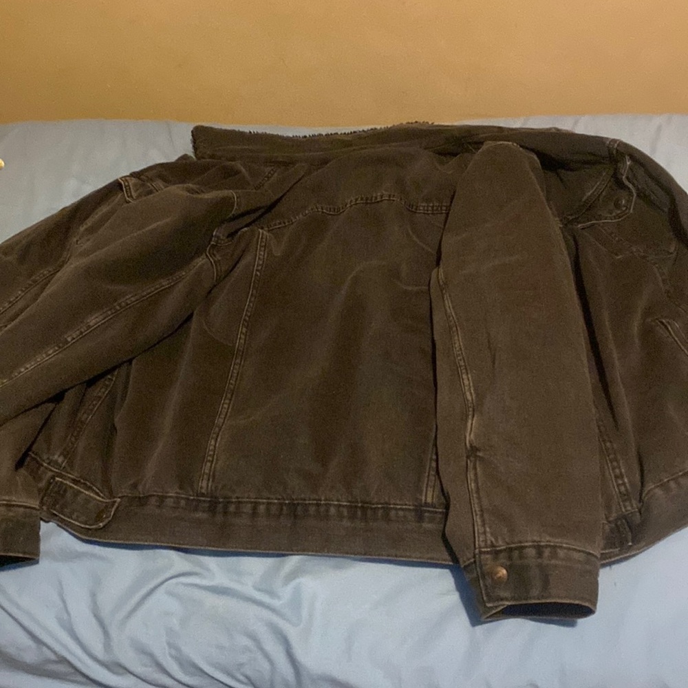 Levi Black Sherpa Trucker Jacket